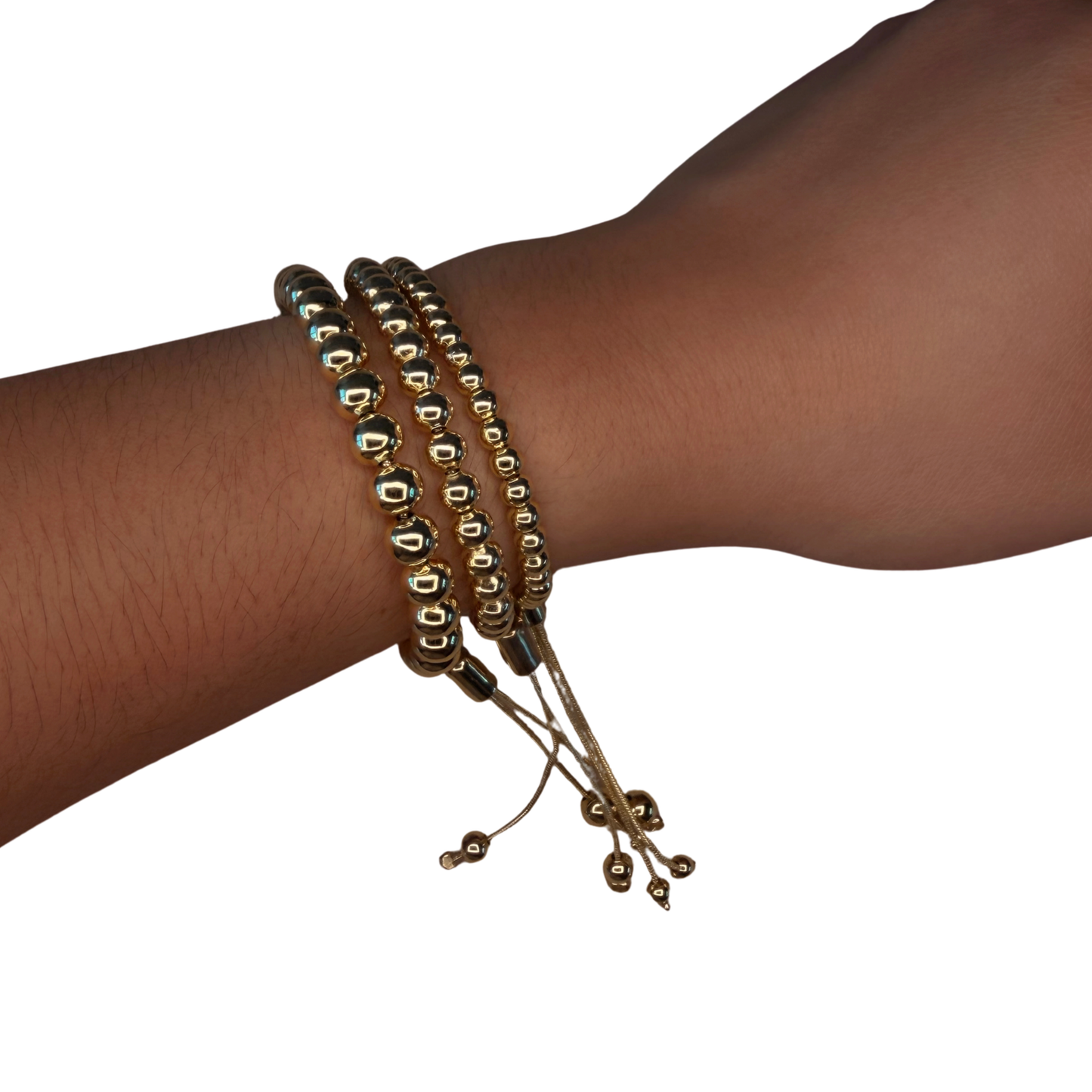 Beaded Bracelets | 18K Gold Plated Adjustable Bracelets